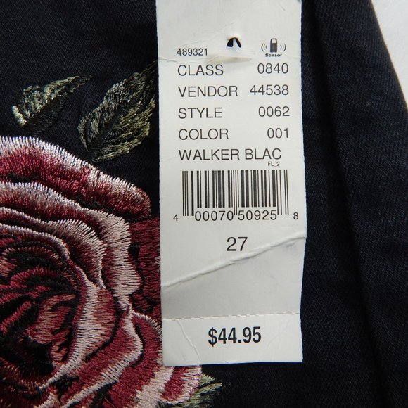 Kendall & Kylie PacSun Womens Embroidered Floral Button Down Mini Skirt Black Si - Picture 6 of 9